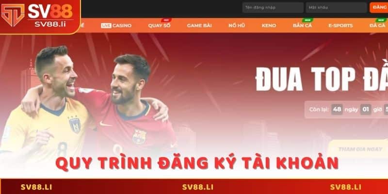 Quy trình đăng ký và xác minh tài khoản khi chơi bóng đá SV88
